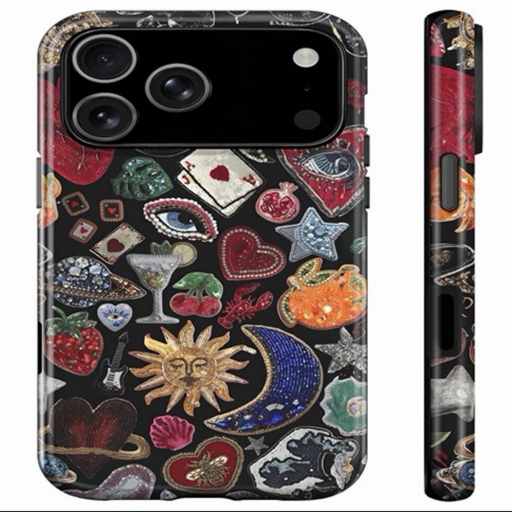 Stylish Black Patterned Phone Case for iPhone 17 Pro Max